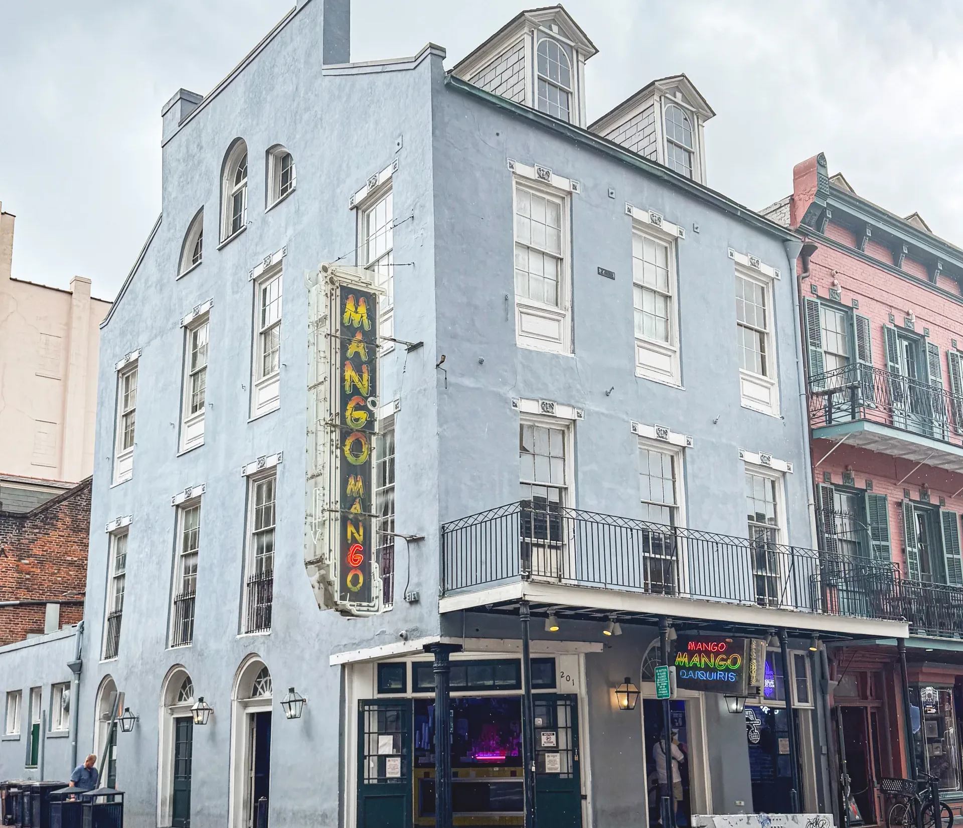 Historic building at 201 Bourbon Street in the French Quarter, sold by SRSA